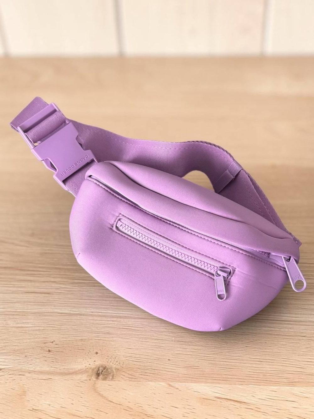 922 Dagne Dover Ace Fanny Pack Violet Neoprene Crossbody Vegan Bag NWT